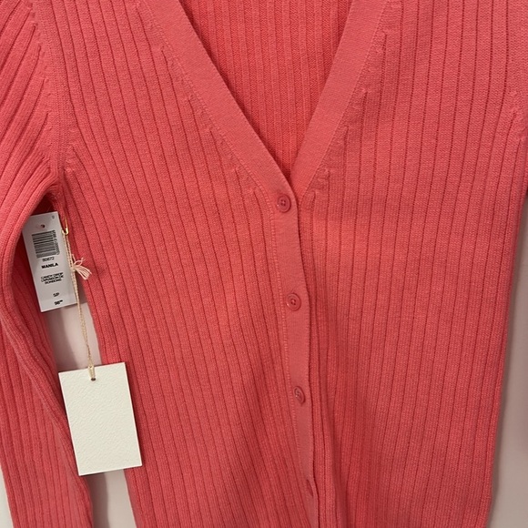 Aritzia Wilfred Pink Manila Cardigan Sweater Size S NWT - Picture 9 of 9